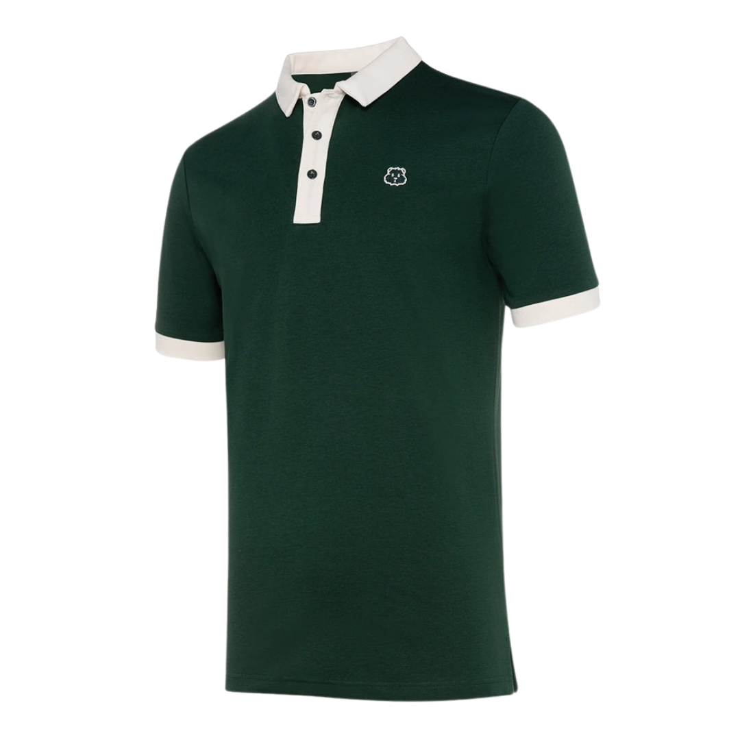 GOLF GODS - GOLF GODS Men's Legacy Polo in Forest & Cream - The Agora Bangkok